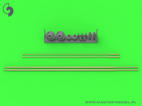 MASTER GM-16-007 1/16 Antenna Comrod VHF3088VM - used on Leopard 2 A7V and other vehicles (2pcs) - STRAIGHT version