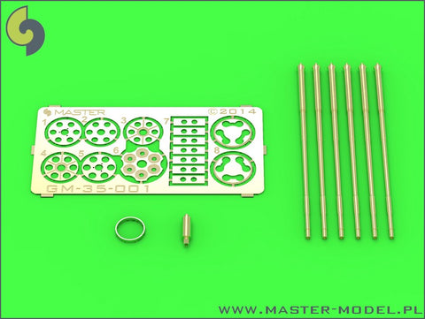 MASTER GM-35-001 1/35 M61 A1 Vulcan - Six-barrelled rotary 20mm cannon - turned barrels with etched barrel clamps