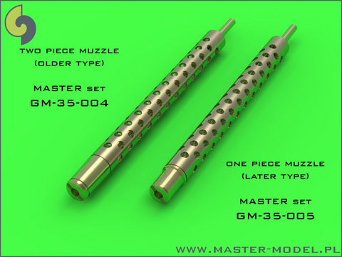 MASTER GM-35-005 1/35 Browning M1919 .30 cal machine gun barrels – one piece muzzle (cylindrical shape) (2pcs)