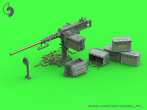 MASTER GM-35-063 1/35 Browning M2HB .50 cal (12,7mm) - machine gun on tank mount - WWII version (early M23 cradle with early tray)