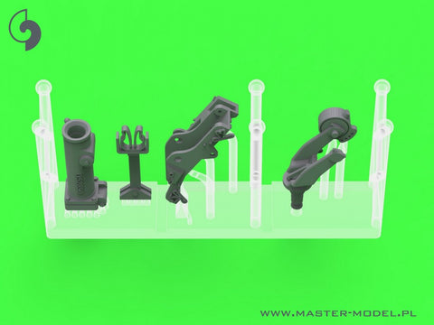 MASTER GM-35-063 1/35 Browning M2HB .50 cal (12,7mm) - machine gun on tank mount - WWII version (early M23 cradle with early tray)