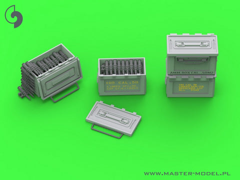 MASTER GM-35-067 1/35 M2 ammunition cans for Browning M2 .50 cal machine gun - WWII version (6 pcs) - OPENED