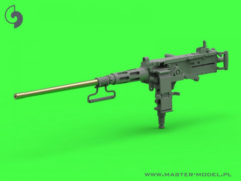 MASTER GM-35-069 1/35 Browning M2HB .50 cal (12,7mm) - on tank mount - early WWII version (D69820 cradle with small 50 round ammo can D68375)