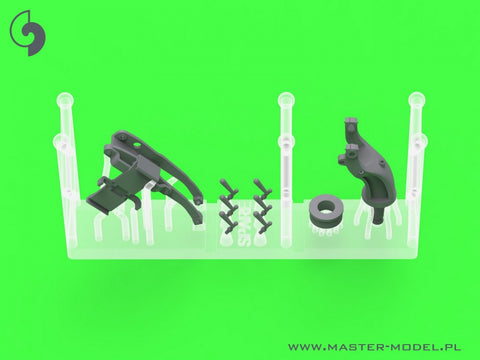 MASTER GM-35-070 1/35 Browning M2HB .50 cal (12,7mm) - for M10 Tank Destroyer (D70627 cradle with small 50 round ammo can D68375)