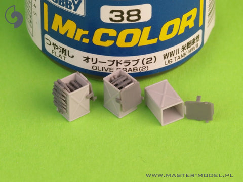 MASTER GM-35-071 1/35 Early small (50 round) ammunition cans (D68375) for Browning M2HB .50 cal machine gun (6 pcs) - OPENED