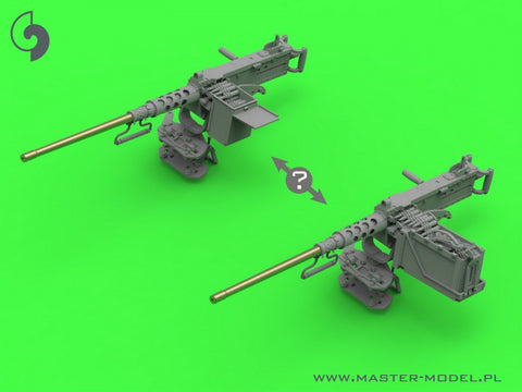 MASTER GM-35-073 1/35 Browning M2HB .50 cal (12,7mm) - for M49 Ring Mount (D40721 carriage / D40733 cradle / D40731 fixed ammo can or D90078 tray)
