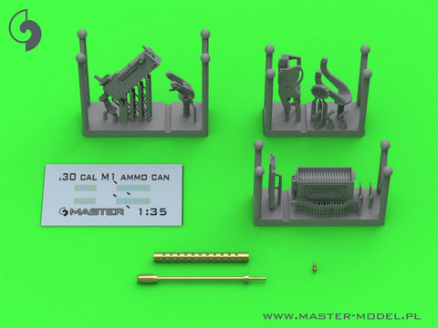 MASTER GM-35-092 1/35 Browning M1919 - E6160 mount - used e.g. on M4 Sherman tank or T17E1 Staghound Light Armored Car