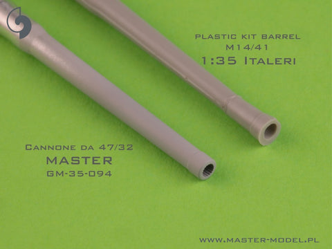MASTER GM-35-094 1/35 Italian 47mm L/32 gun barrel (Cannone da 47/32) - used on M13/40 and M14/41 tanks