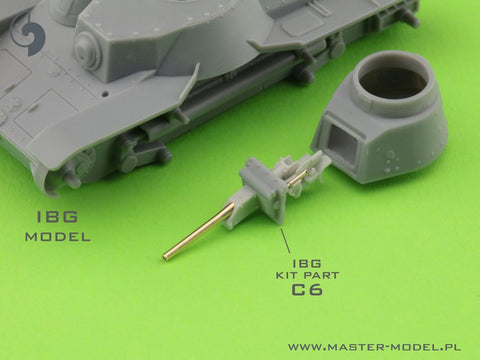 MASTER GM-72-015 1/72 Japanese Type 95 Ha-Go light tank - 37mm Type 94 gun barrels with resin mount (for IBG kit)