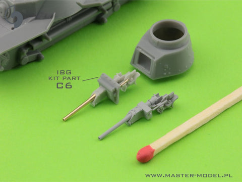 MASTER GM-72-015 1/72 Japanese Type 95 Ha-Go light tank - 37mm Type 94 gun barrels with resin mount (for IBG kit)