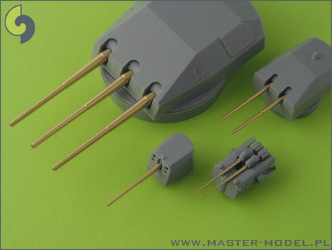 MASTER SM-350-057 1/350 Scharnhorst armament - for turrets without blastbags - 280mm (9pcs), 150mm (12pcs), 105mm (14pcs) barrels