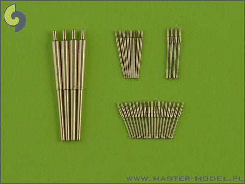 MASTER SM-350-060 1/350 German destroyer Z-25 (1944) - 150mm (4pcs), 37mm C/30 (8pcs), 37mm M42 (4pcs), 20mm (18pcs) barrels (fit to Trumpeter model)