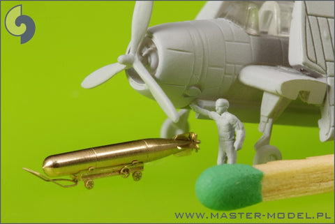 MASTER SM-350-072 1/350 USN Airborne torpedoes Mark 13 (22.4in) with trolleys - early type (10pcs)