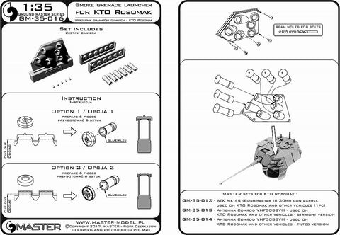 MASTER SM-350-081 1/350 Bofors 40 mm – air-cooled gun barrels (20pcs) – used on many ships (HMS Roberts and many more)