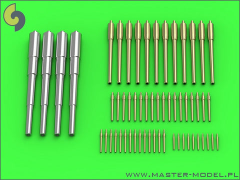 MASTER SM-350-086 1/350 Russian battleship Tsesarevich (1904) armament - 305mm (4pcs), 152mm (12pcs), 75mm (18pcs), 45mm (14pcs), 37mm (10pcs) barrels
