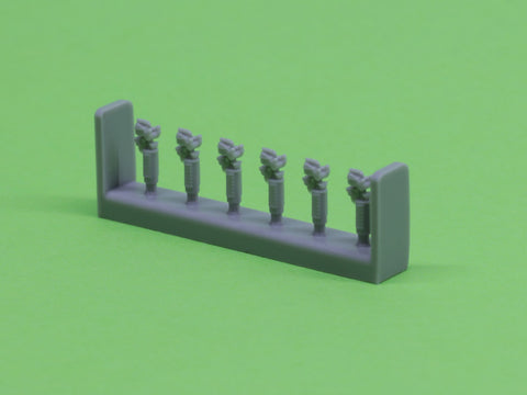 MASTER SM-350-091 1/350 USN 40 mm/56 Bofors twin mount ver.1 / with Mk-51 director - (resin, PE and turned parts) - (6pcs)
