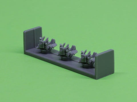 MASTER SM-350-092 1/350 USN 40 mm/56 Bofors twin mount ver.2 / with Mk-51 director - (resin, PE and turned parts) - (6pcs)