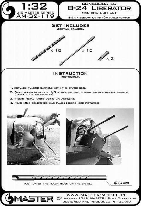 MASTER SM-350-092 1/350 USN 40 mm/56 Bofors twin mount ver.2 / with Mk-51 director - (resin, PE and turned parts) - (6pcs)