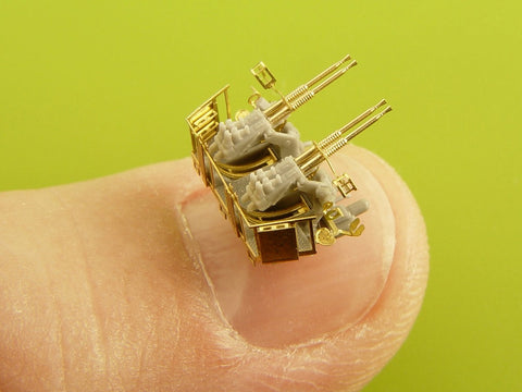 MASTER SM-350-094 1/350 USN 40 mm/56 Bofors quadruple mount ver.2 / with Mk-51 director - (resin, PE and turned parts) - (6pcs)