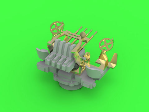 MASTER SM-350-104 1/350 French Quad Mount Hotchkiss 13,2mm/76 (0.52in) Model 1929 - (resin, PE and turned parts) - (4pcs)