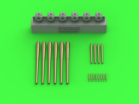 MASTER SM-350-108 1/350 HMS Exeter (1939) armament - 8in (6pcs), 4in (4pcs), Vickers 0.5 in (8pcs) barrels (for Trumpeter kit)