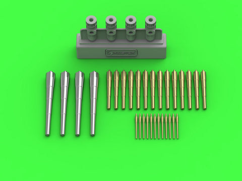 MASTER SM-350-110 1/350 Schleswig-Holstein (1908) armament - 280mm (4pcs), 170mm (14pcs), 88mm (12pcs)  barrels with resin mounts (for Trumpeter kit)