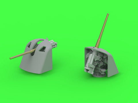 MASTER SM-350-112 1/350 German gun 8,8cm/45 (3.46in) Flak L/45 - used on most German warships of WWI - (resin and turned parts) - (4pcs)