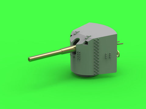MASTER SM-350-113 1/350 SMS Emden - 10,5 cm SK L/40 guns - (resin, PE and turned parts) - (6pcs shielded and 4pcs open mount)