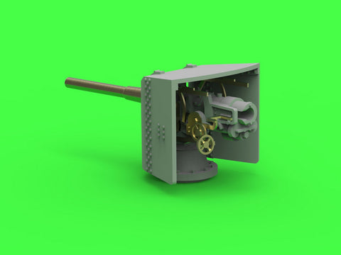 MASTER SM-350-113 1/350 SMS Emden - 10,5 cm SK L/40 guns - (resin, PE and turned parts) - (6pcs shielded and 4pcs open mount)
