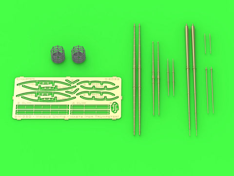 MASTER SM-350-117 1/350 SMS Viribus Unitis - masts, yards and other turned and resin parts set (for Trumpeter kit)