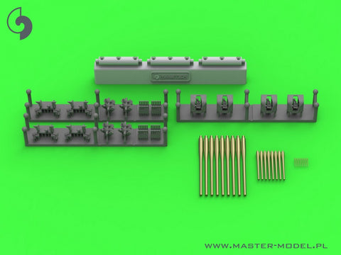 MASTER SM-350-118 1/350 French Light Cruiser Marseillaise armament - 152mm (9pcs), 90mm (8pcs), 13,2mm (8pcs) barrels with resin mounts (for Trumpeter kit)