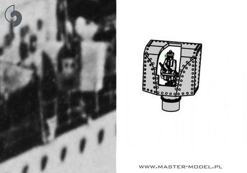 MASTER SM-350-118 1/350 French Light Cruiser Marseillaise armament - 152mm (9pcs), 90mm (8pcs), 13,2mm (8pcs) barrels with resin mounts (for Trumpeter kit)