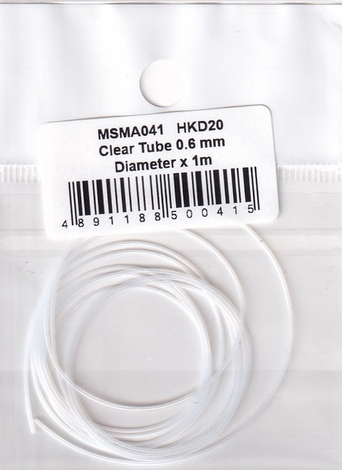 MSM Creation MSMA041 Transparent tube, φ0.6mm x 1m