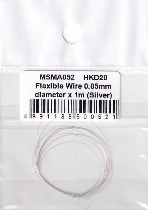 MSM Creation MSMA052 Flexible wire, 0.05mm diameter x 1m (Silver)
