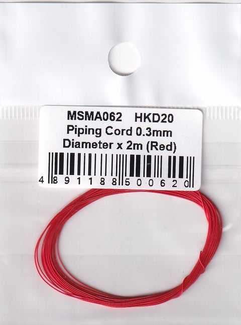 MSM Creation MSMA062 Piping Cord, Diameter 0.3mm x 2m (Red)