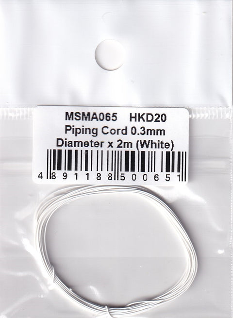 MSM Creation MSMA065 Piping Cord, Diameter 0.3mm x 2m (White)