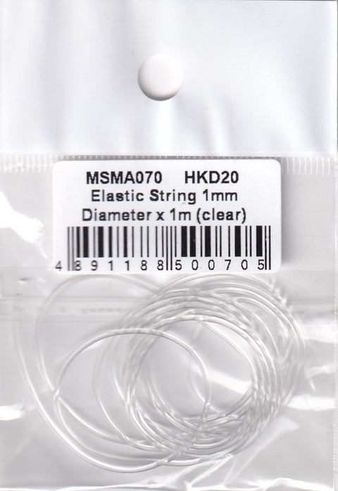 MSM Creation MSMA070 Elastic cord, 1mm diameter x 1m (clear)