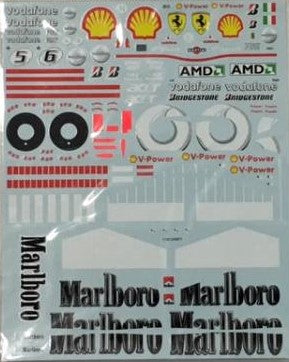 MSM Creation MSMD135 1/20 Ferrari 248 F1 Decals (including barcode and tobacco markings)
