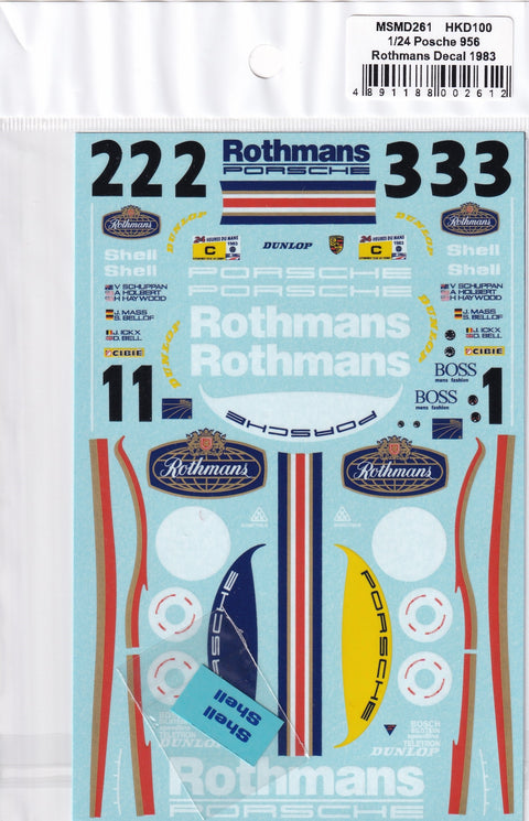 MSM Creation MSMD261 1/24 Porsche 956 Le Mans 1983 No. 1/2/3 Full Sponsor Decals (for Tamiya)