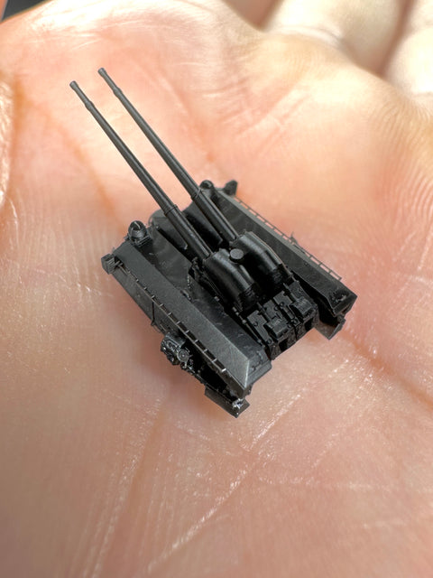 MUYI Model G350001 1/350 German Navy 105mm SK C/33 Gun (LC/31 Twin Mount) – Ultra-Precise 3D Printed Kit (Set of 4)
