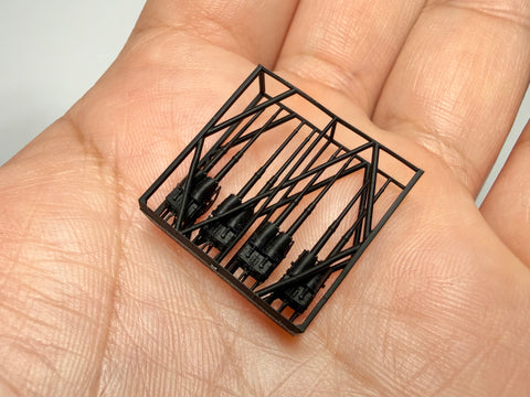 MUYI Model G350002 1/350 German Navy 105mm SK C/33 Gun (LC/37 Twin Mount) – Ultra-Precise 3D Printed Kit (Set of 4)