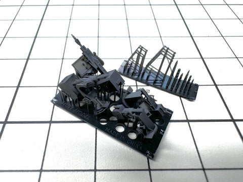 MUYI Model G350005 1/350 German Navy Loading Practice Equipment & Ammunition Racks – Ultra-Detailed 3D Printed Kit – Set of 8 (2 Types)