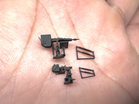 MUYI Model G350005 1/350 German Navy Loading Practice Equipment & Ammunition Racks – Ultra-Detailed 3D Printed Kit – Set of 8 (2 Types)