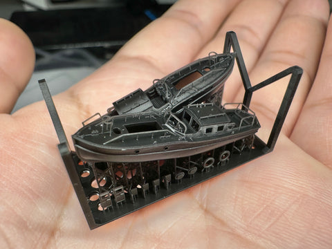 MUYI Model G350032 1/350 German Navy Admiral's Boat (Type A) Ultra-Precise 3D Printed Kit (Set of 2)