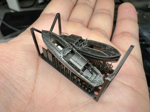 MUYI Model G350032 1/350 German Navy Admiral's Boat (Type A) Ultra-Precise 3D Printed Kit (Set of 2)