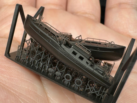 MUYI Model G350033 1/350 German Navy Admiral's Boat (Type B) Ultra-Precise 3D Printed Kit (Set of 2)