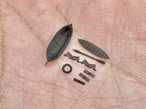 MUYI Model G350057 1/350 German Navy Rowing Dinghy – Ultra-Precise 3D Printed Kit (Set of 4)