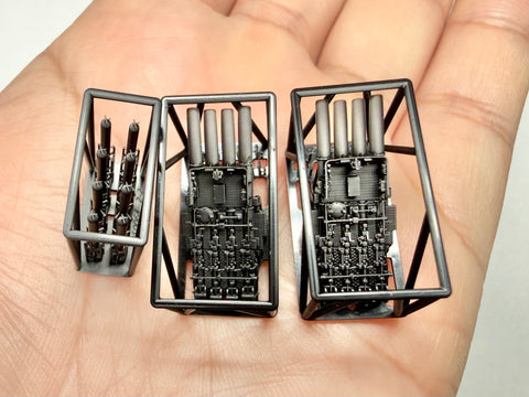 MUYI Model G350064 1/350 German Navy Quadruple Torpedo Launcher (Separable Type) – Ultra-Precise 3D Printed Kit (Set of 2)
