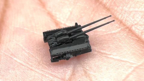 MUYI Model G700001 1/700 German Navy 105mm SK C/33 Gun (LC/31 Twin Mount) – Ultra-Precise 3D Printed Kit (Set of 4)