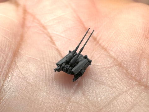 MUYI Model G700003 1/700 German Navy 105mm SK C/33 Gun (LC/31GE Twin Mount) – Ultra-Precise 3D Printed Kit (Set of 4)